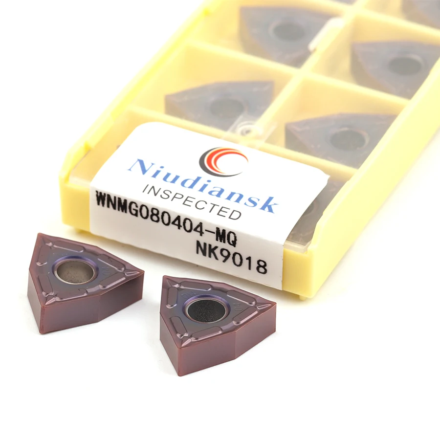 

WNMG080404-MQ WNMG080408-MQ NK9018 Carbide CNC lathe turning insert Wear-resistant peach-shaped cutting tool for stainless steel