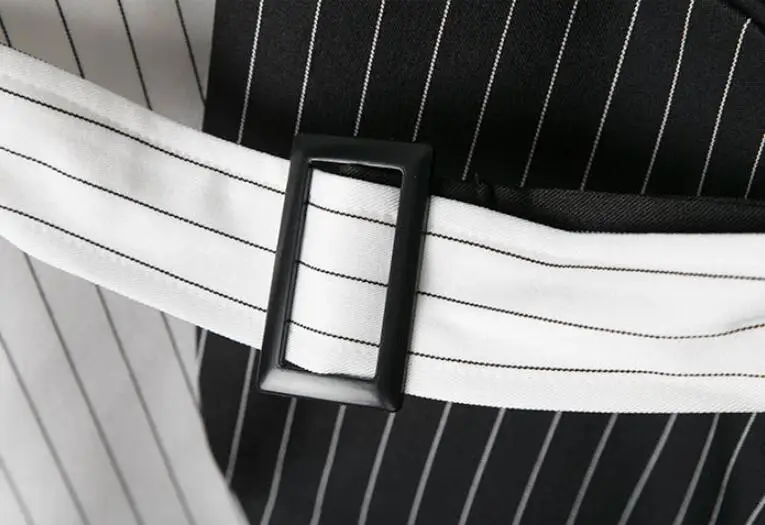 

Autumn style black and white striped color-blocking casual Suit single western British style Korean style trendy casual suit