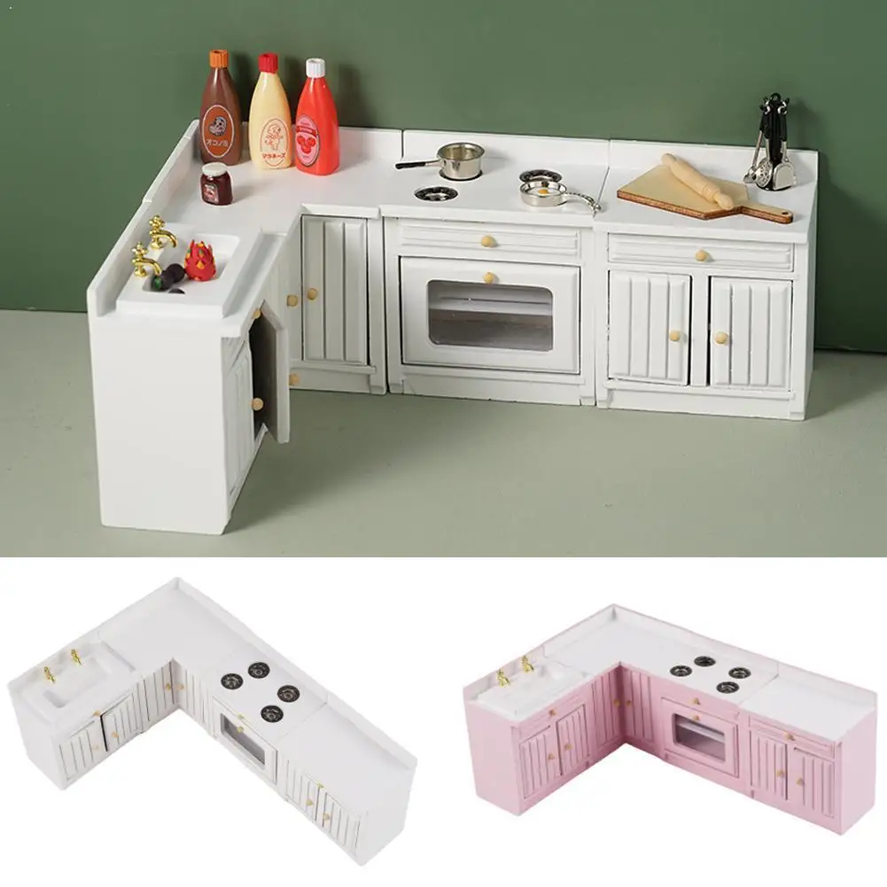 

1:12 мини кукольный дом, кухонный игровой домик, миниатюрная модель, игра, комбинированная раковина, кухонная Крышка для еды, столешница L5T6