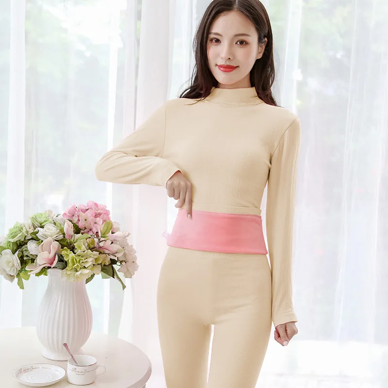 Однослойная бархатная Термоодежда с длинным рукавом для женщин зимнее нижнее