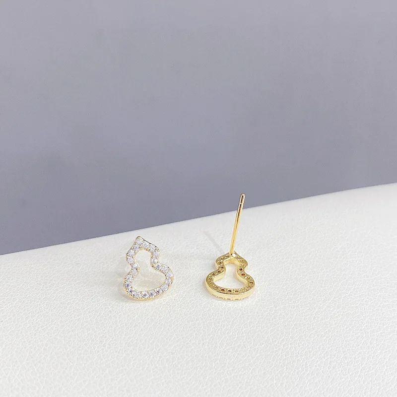 

2021 New Design 6 Pcs 14K Gold Plated Geometric Stud Earrings Luxury Jewelry Cubic Zircon Earrings