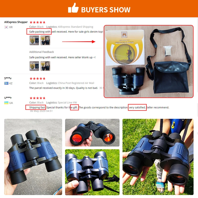 

Binoculars 60X60 Telescope Powerful Night Vision Binoculars Professional Long Reach Binoculars for Hunting Professional Telescop