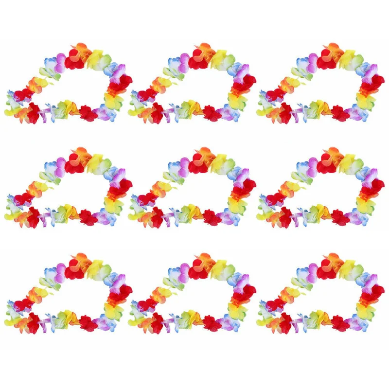 Гавайские цветы вечерние товары искусственная Гавайская гирлянда ожерелье
