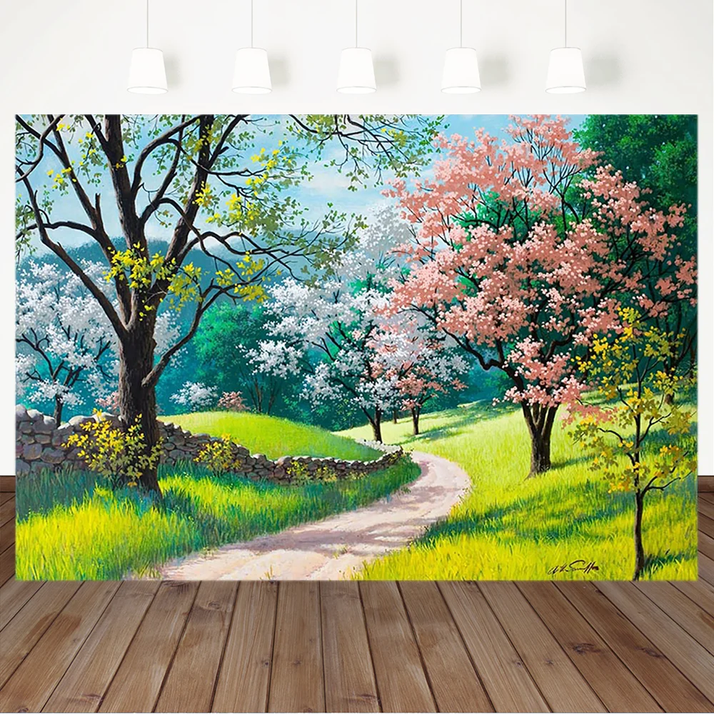 Весенний цветочный лес фон природные пейзажи фото реквизит Студия Стенд день