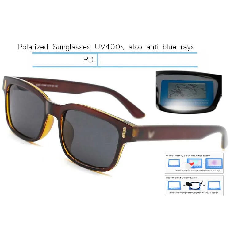 Polarized Brown IVSTA, синий светильник, очки, компьютерная игровая оправа, для мужчин, анти-Синие лучи, блокировка, по рецепту, близорукость, поляризованные солнцезащитные очки, ночной ботаник - Цвет оправы: Polarized Brown