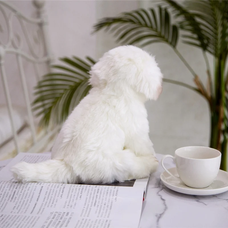 Новинка высокое качество имитация мальтийской собаки плюшевая игрушка мягкая