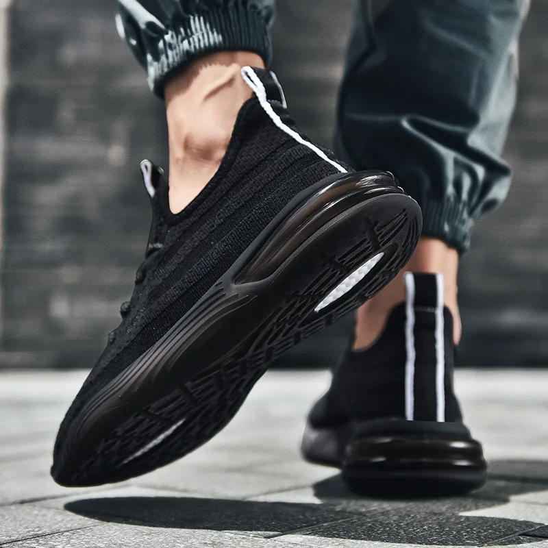 

breathable new zapatos shoes air man rubber sommer safety Shoes running 2020 sneaker sports mens on slip Sneakers hombre mesh