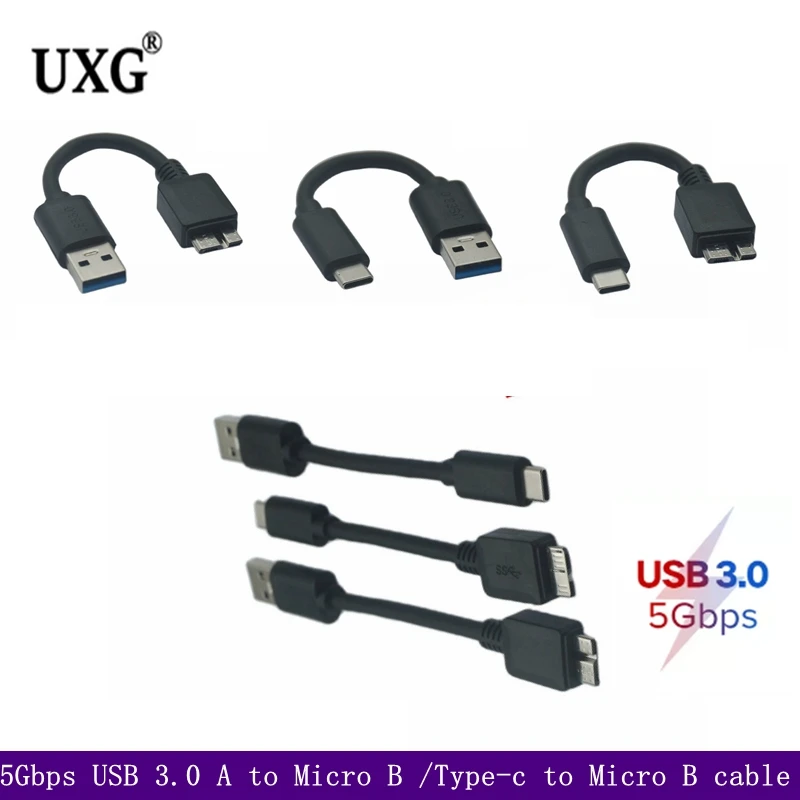

5 Гбит/с, USB 3,0 от A до Micro B /Type-c к Micro B, коннектор USB 3,0 для зарядки и передачи данных, кабель 100 см для жесткого диска, компьютера, смартфона, ПК