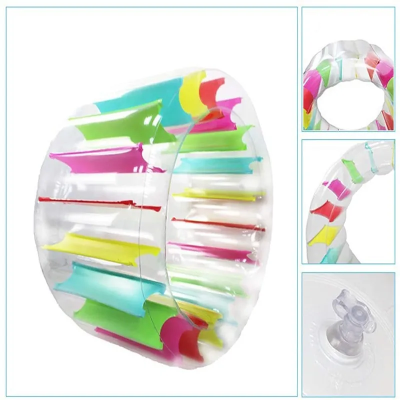 

Kids Inflatable Roller Ball Toy Children Multi-purpose Crawling Inflatable Water Wheel Roller Float Crawling Giant Roll Ball