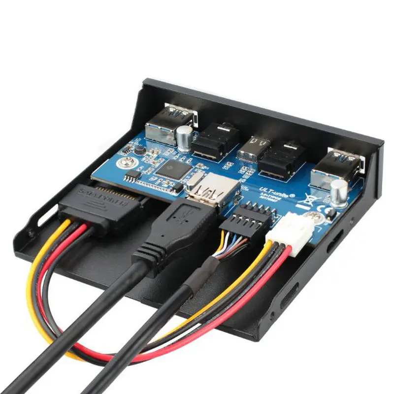 Передняя панель Great Q с 5 портами USB 3 1 и 0 Аудиоразъемом мм кронштейном TYPE C для