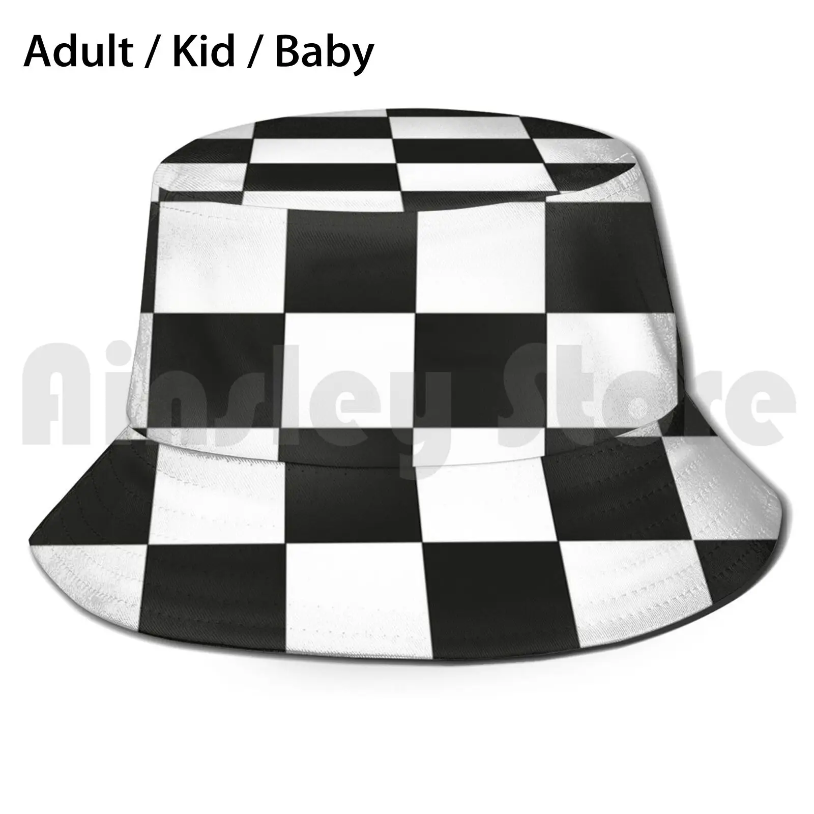 

Check Pattern&Chess Sun Hat Foldable UV Protection Ska Music London Londoner Culture Price Style Stylish Small Checks