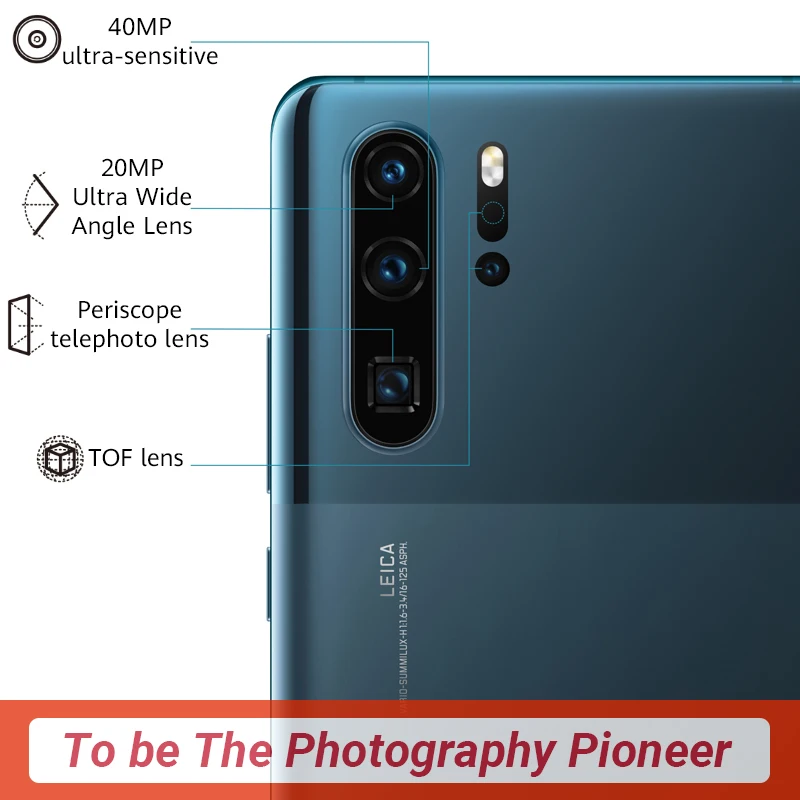 Глобальная версия huawei P30 Pro 8GB 256GB Kirin 980 восьмиядерный смартфон четырехъядерный с камерой 6,47 ''полный экран NFC