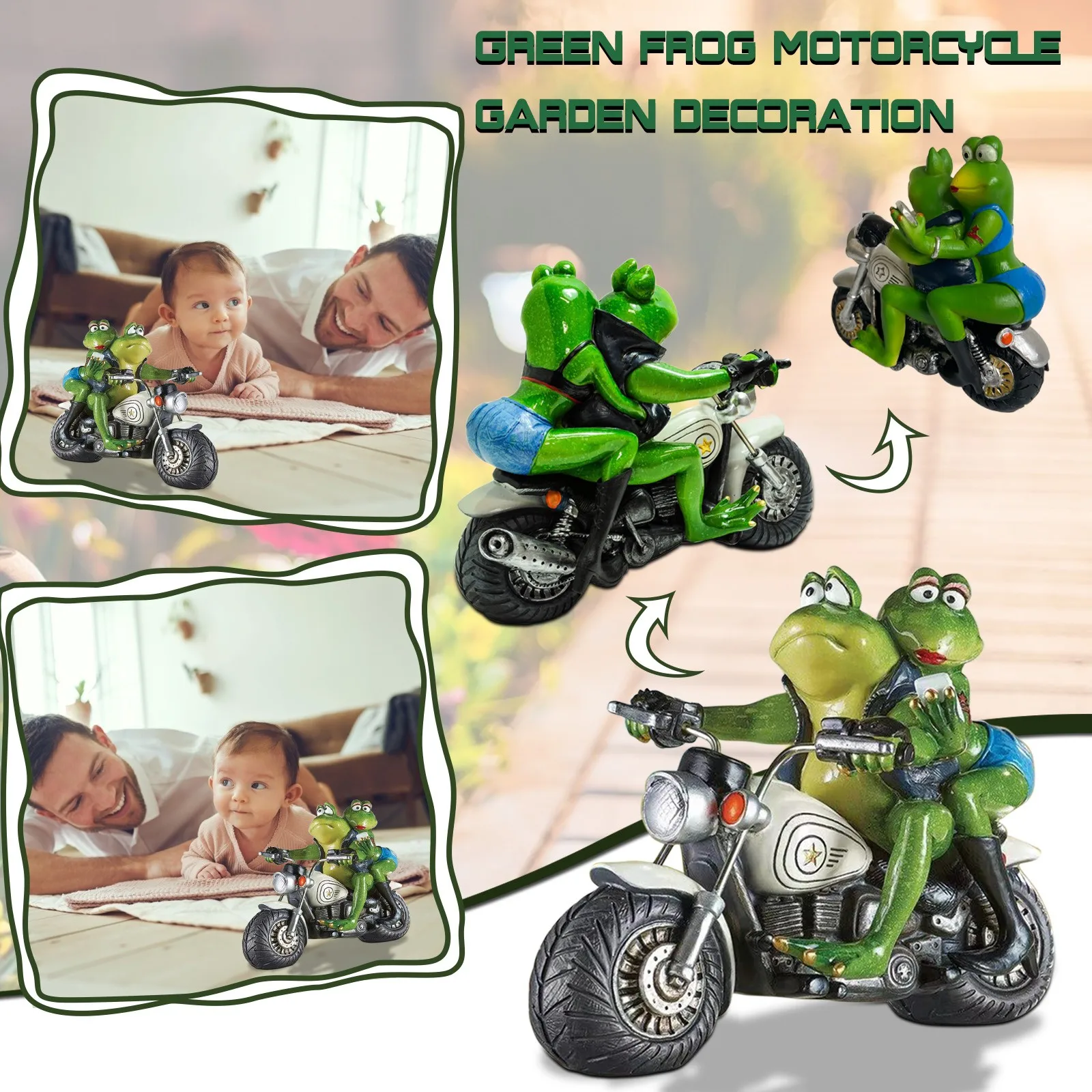 Лягушки из смолы для мотоцикла украшения езды на мотоцикле праздничные создания