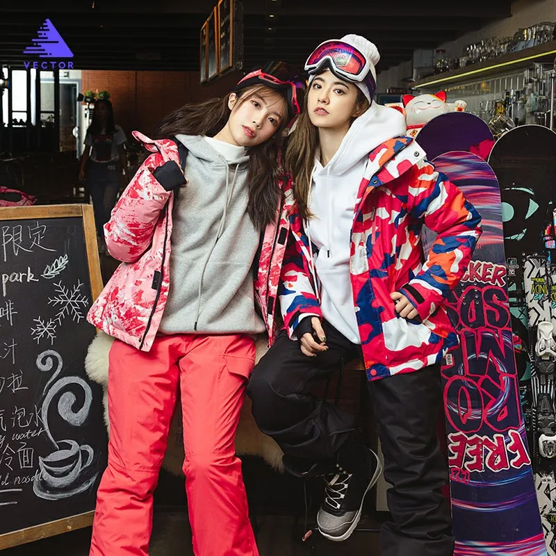 Лыжные костюмы женские теплые водонепроницаемые уличные зимние куртки