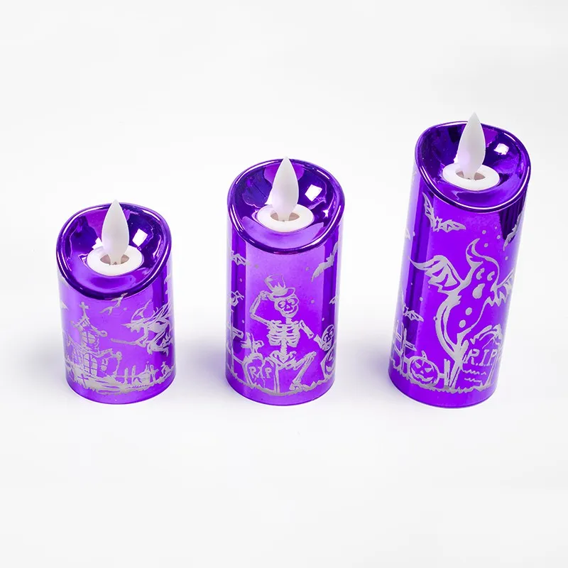 Хэллоуин Светодиодный светильник Tealights с батарейным питанием беспламенный Свеча