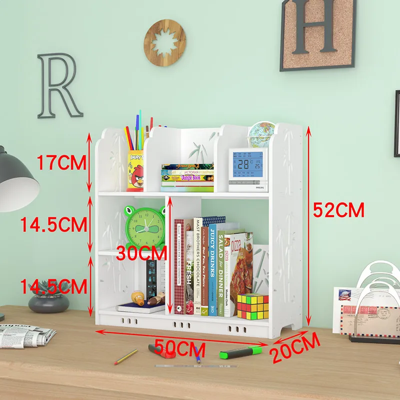 Настольная книжная полка маленькая креативная настольная для хранения книжный