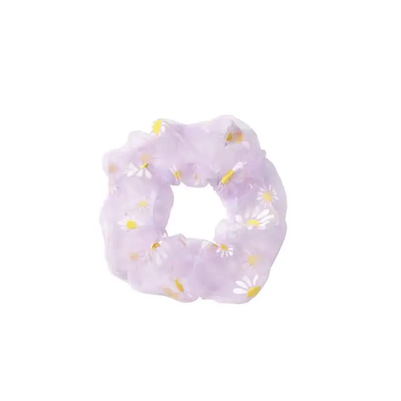 

Sweetwomen Girls Embroidered Hair Accessoriestransparent Mesh Head Elastic Girl Head Rope Hair Ring