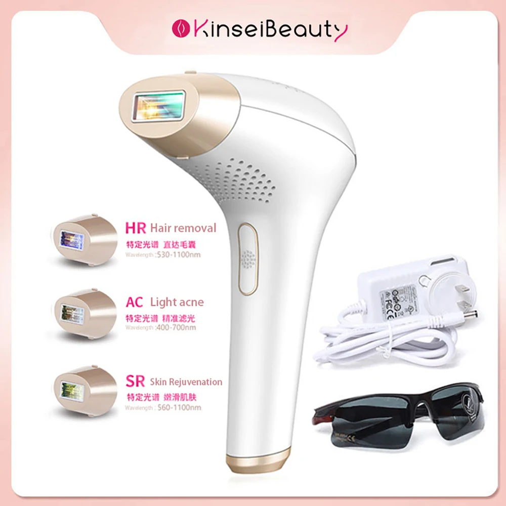 

Kinsei 3in1 500000 Flashes IPL Laser Hair Removal Machine Laser Epilator Permanent Bikini Trimmer Electric depilador a laser