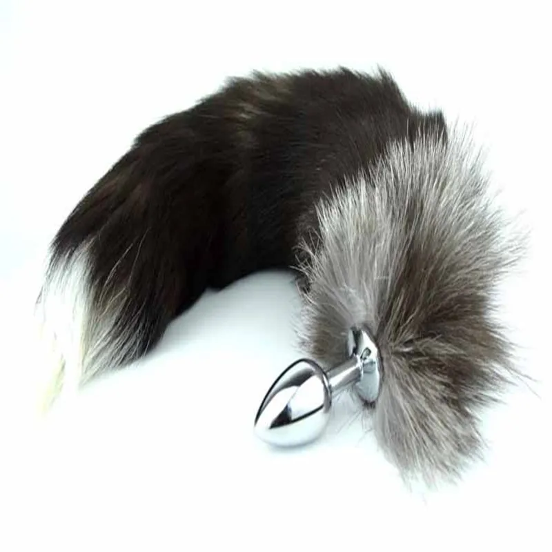 Сексуальный Гладкий лисий хвост из нержавеющей стали фаршированный женский