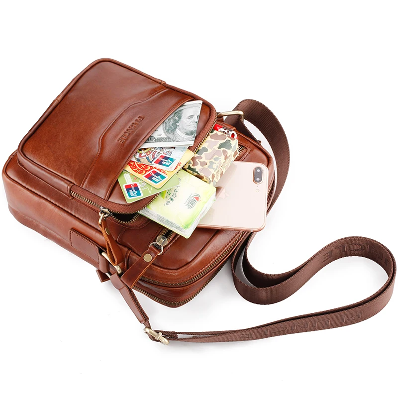 Мужская сумка-мессенджер Piuncle повседневная сумка через плечо из натуральной кожи