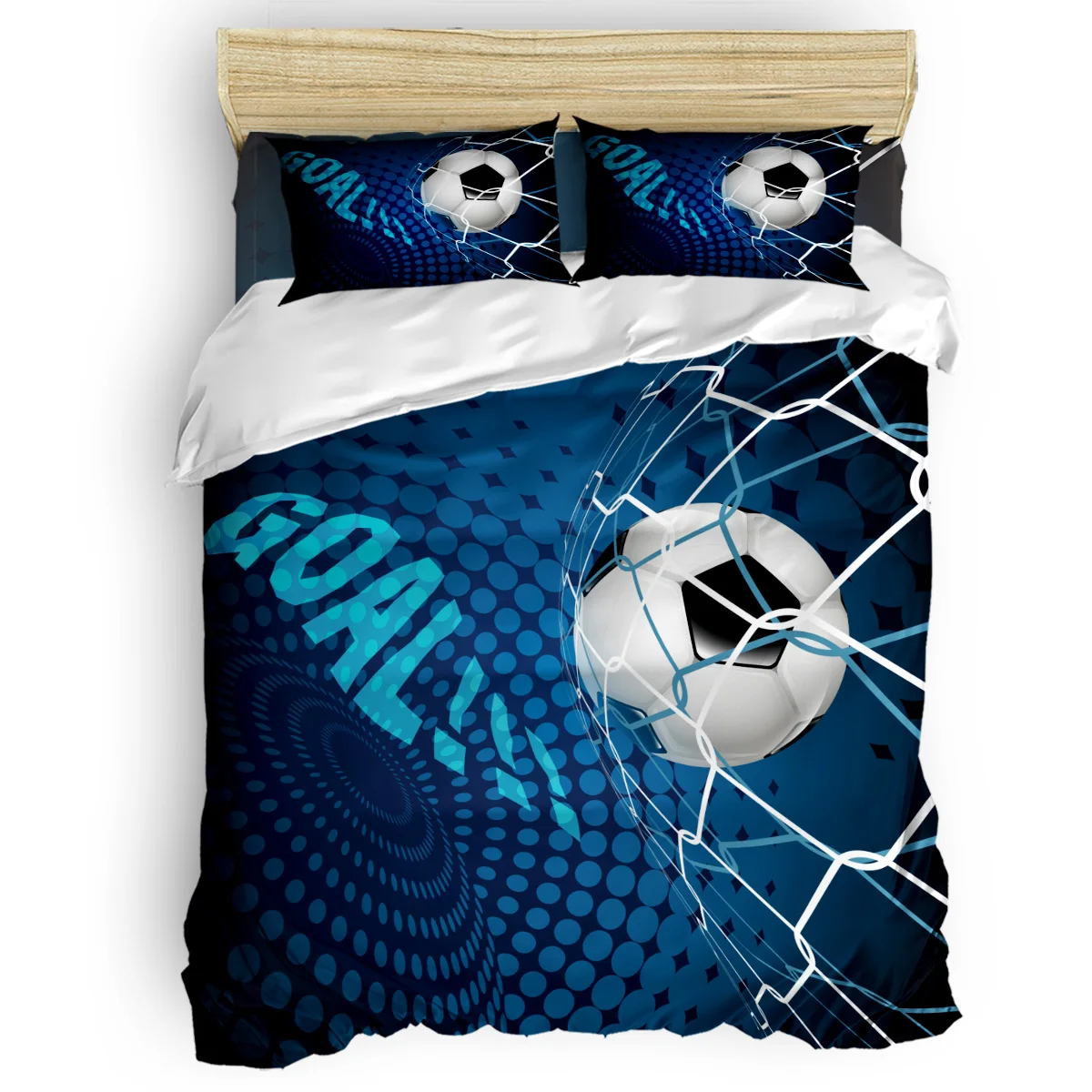 

Football Design Duvet Cover Set With Pillowcase Comfortable Bedroom Supplies King Size Bedding Set
