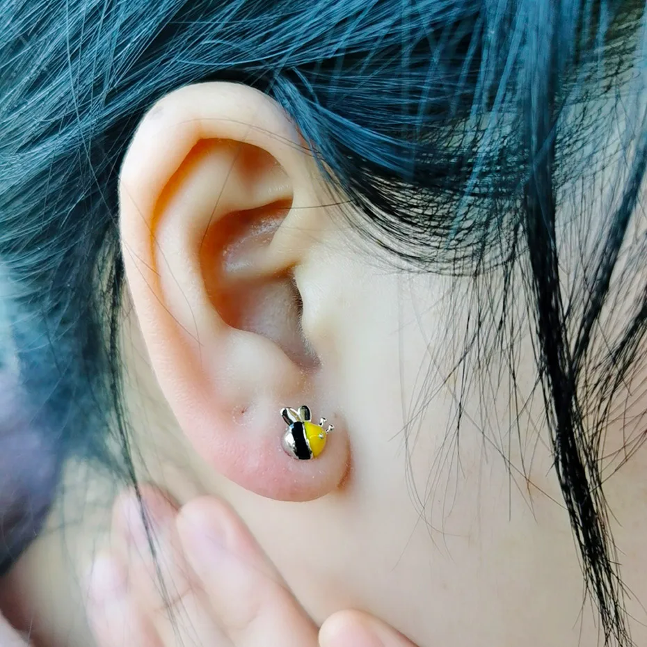 Kuololit милые серьги гвоздики для женщин детская одежда девочек однотонные 925 пробы