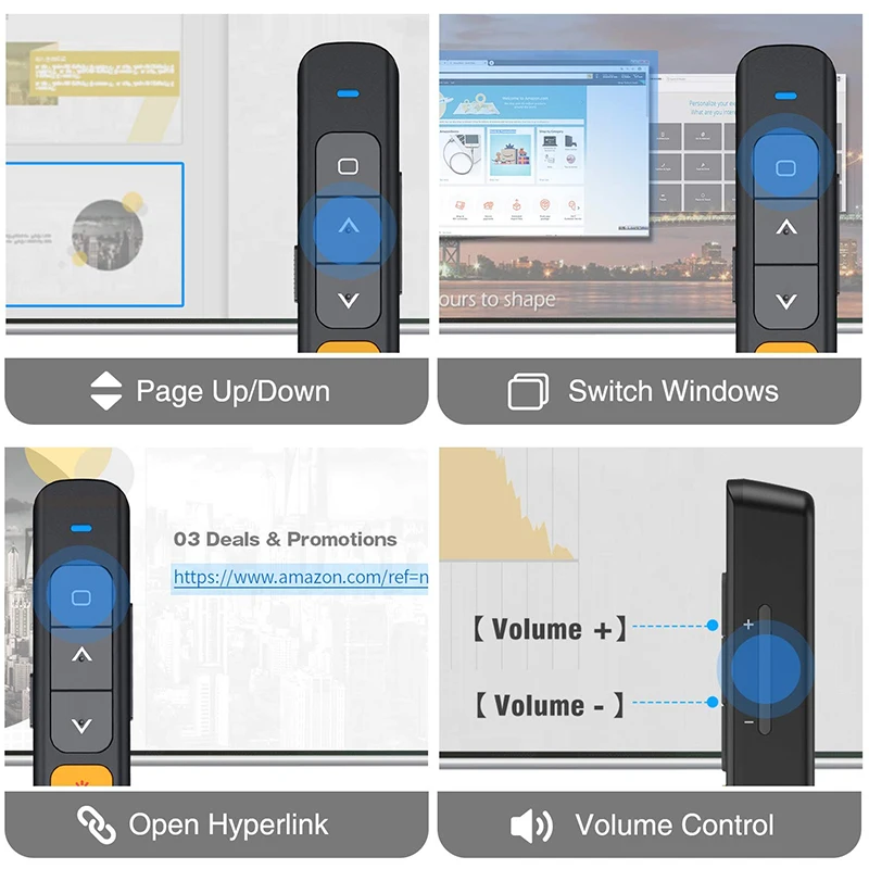 D.O.T Мощный USB игрушечная лазерная указка Prensentation кликер Беспроводной PowerPoint