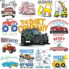 Термонаклейки Pulaqi, виниловые наклейки в стиле хиппи, локомотив, термонаклейки на одежду