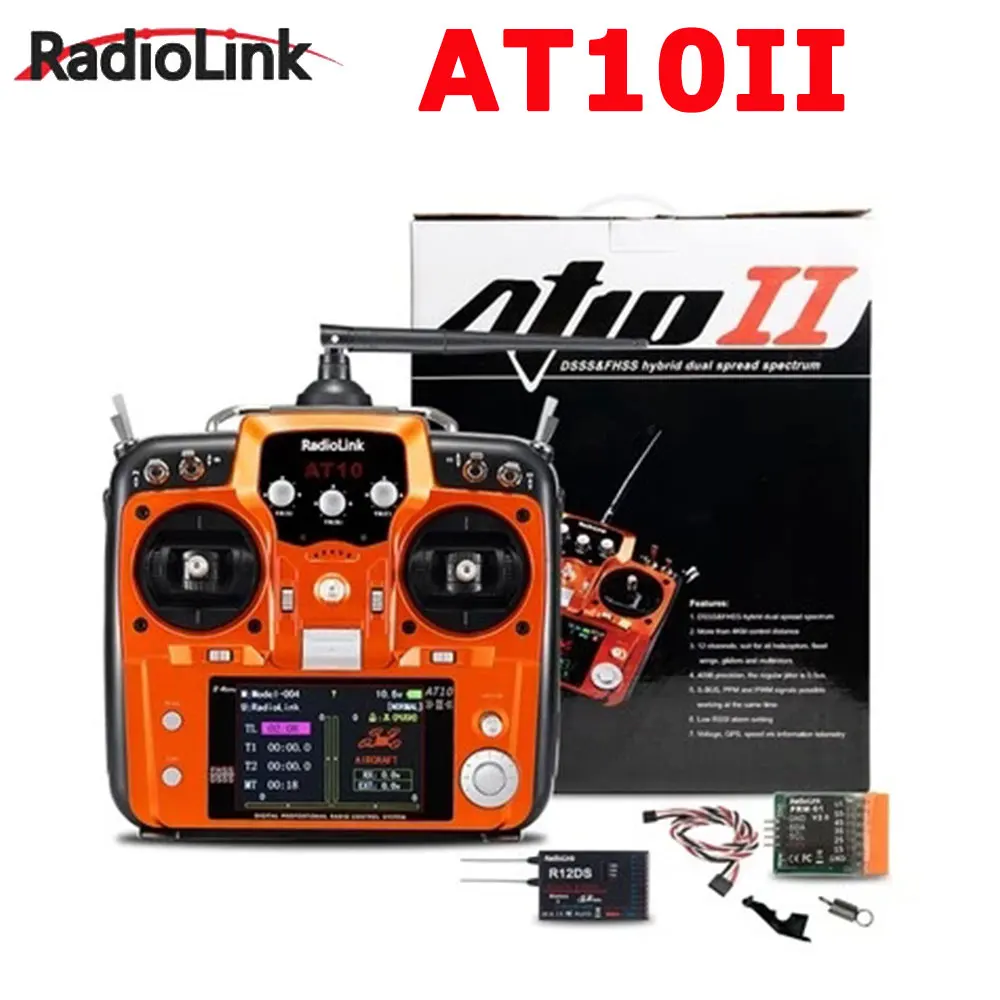 Радиоуправляемый передатчик и приемник Radiolink AT10 II 12CH R12DS 2 4G DSSS FHSS пульт