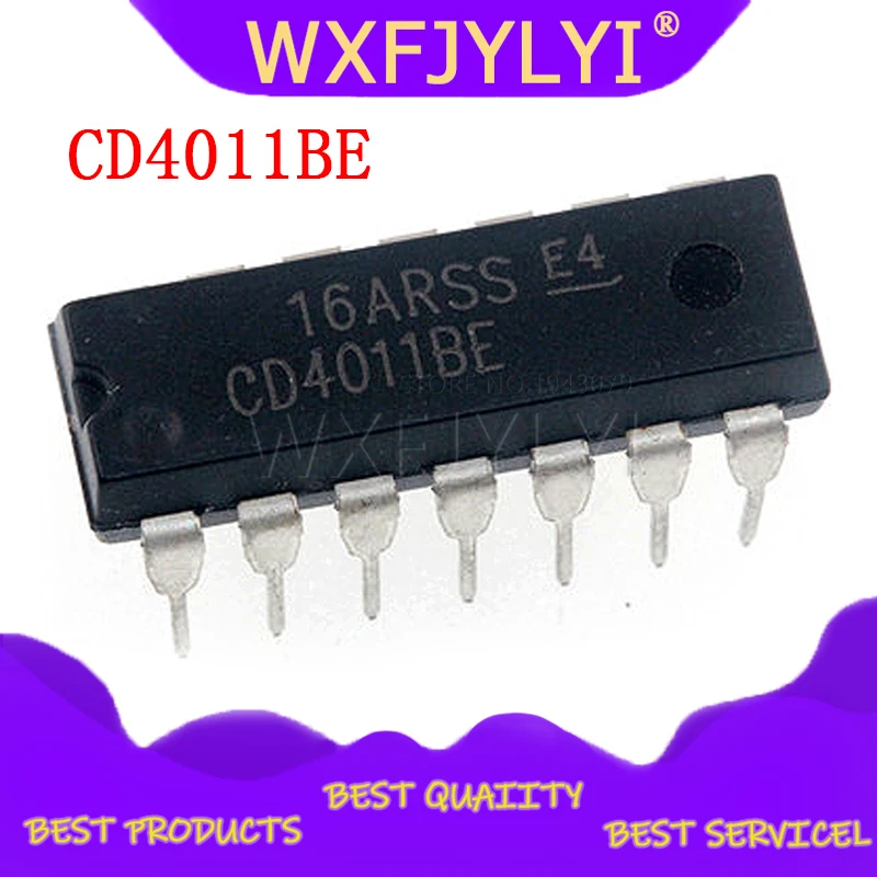 10 шт. CD4011BE DIP14 CD4011 DIP 4011BE DIP-14 Новый и оригинальный IC | Электронные компоненты