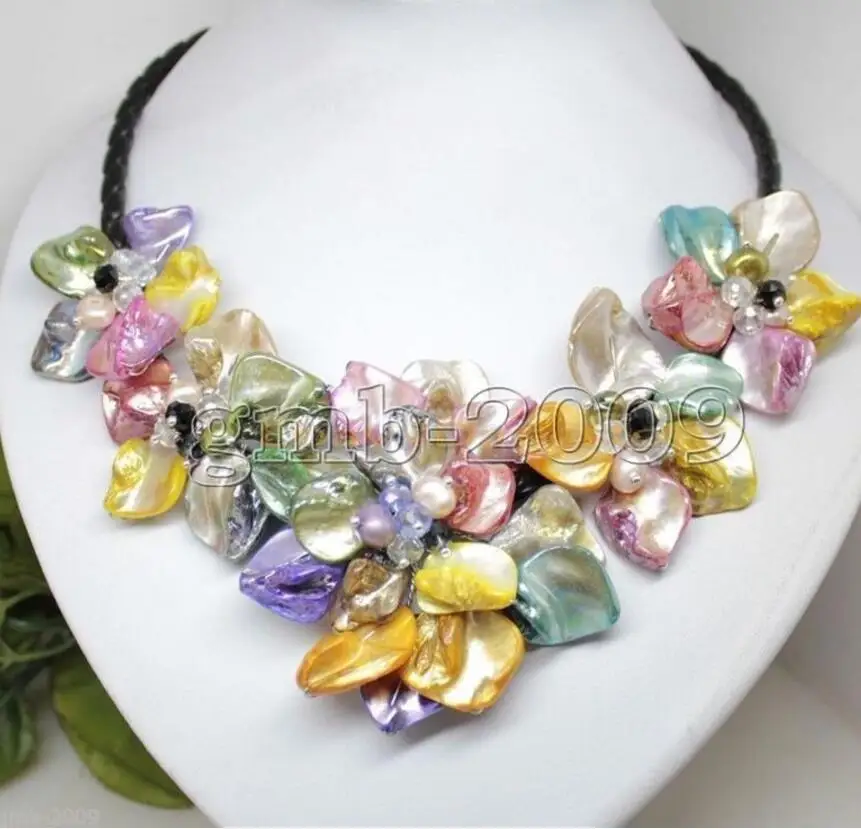 Ювелирные изделия 8 цветов тканый Желтый корпус 5 жемчужный кристалл черный