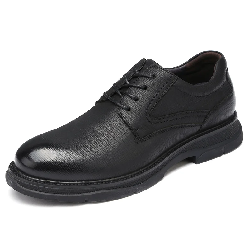 A932287780Black CAMEL/Мужская обувь из натуральной кожи в английском стиле; Новинка; модная повседневная обувь в деловом стиле; легкая гибкая Нескользящая удобная мужская обувь для папы - Цвет: A932287780Black