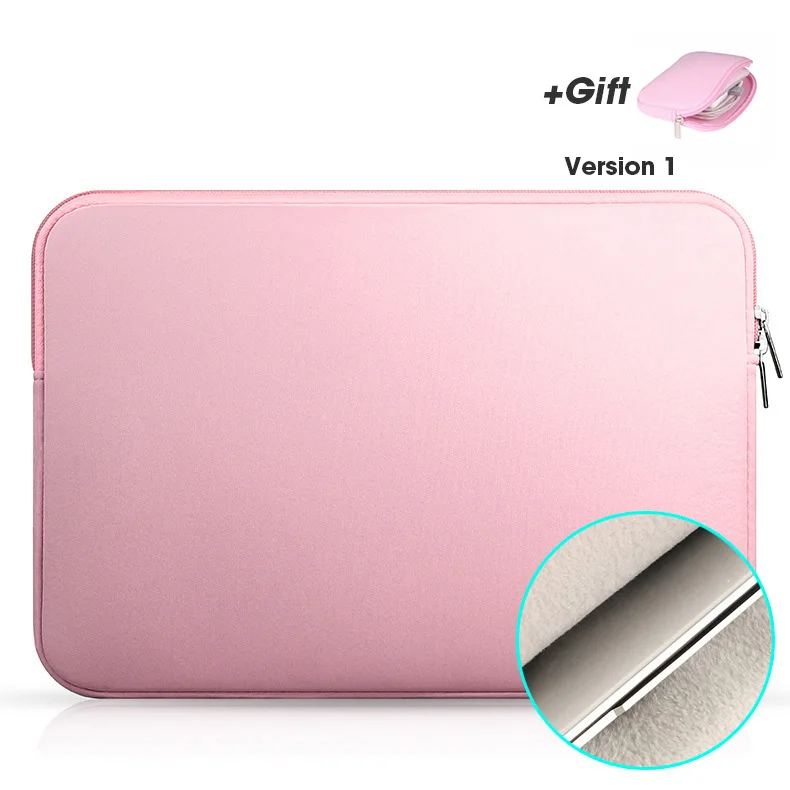 Pink Чехол для ноутбука Macbook Air Pro 11 12 13 14 15 Xiaomi lenovo Asus Dell hp notebook Sleeve 13,3 15 дюймов защитный чехол - Цвет: Pink