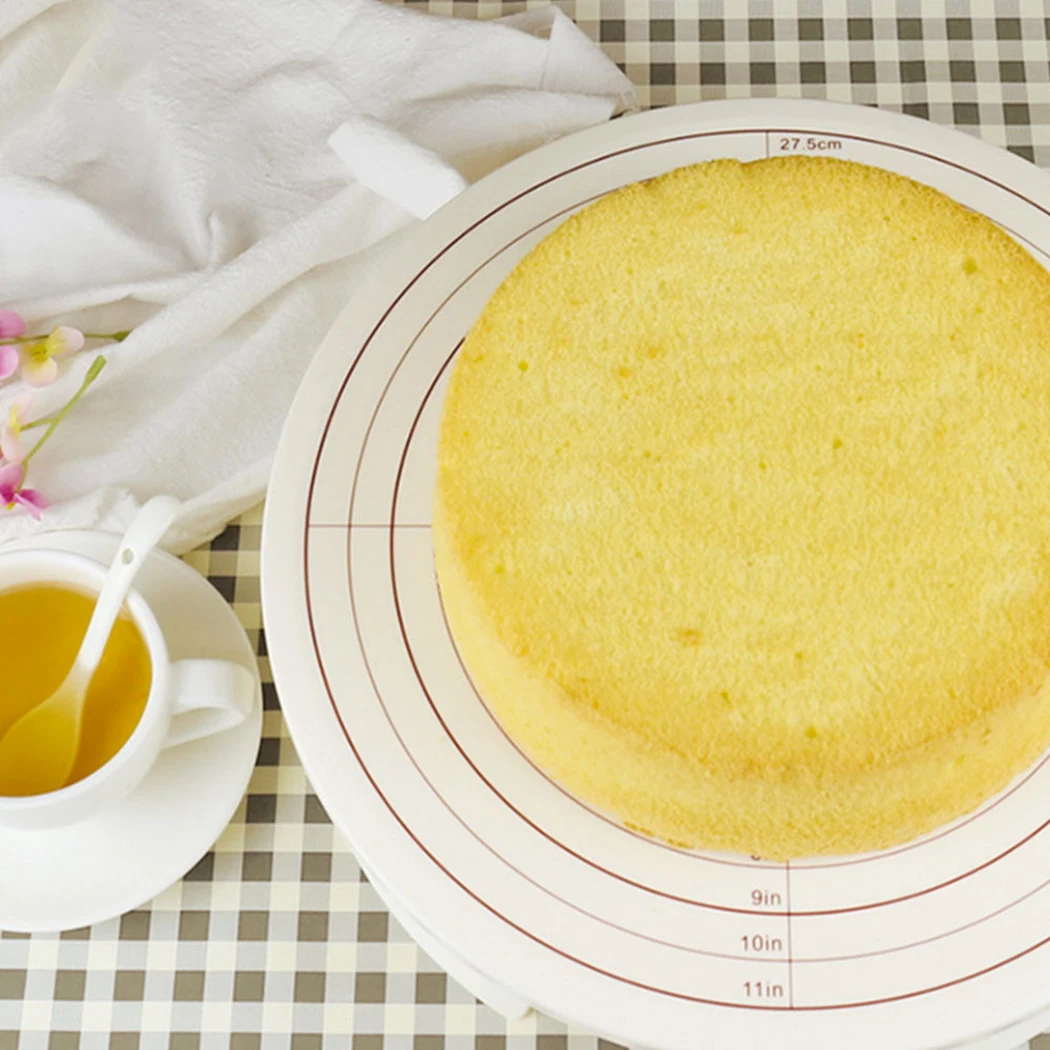 

Plastic Cake Turntable Rotating Plastic Dough Knife Cake Decorating Cream Cakes Stand Rotary Table DIY Pan Baking Tools