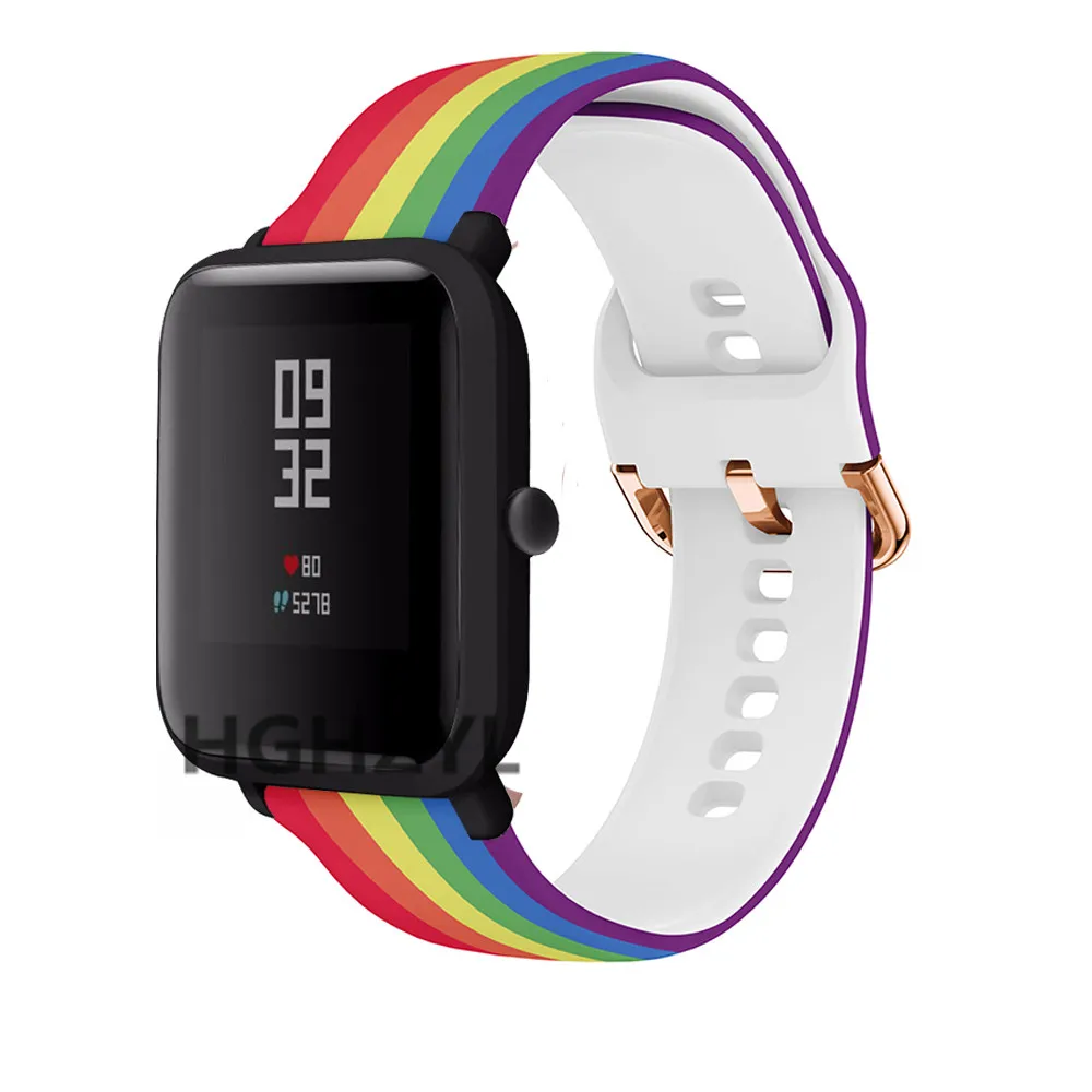 Ремешок силиконовый для смарт-часов Xiaomi Amazfit Gts спортивный браслет bip lite ремешок