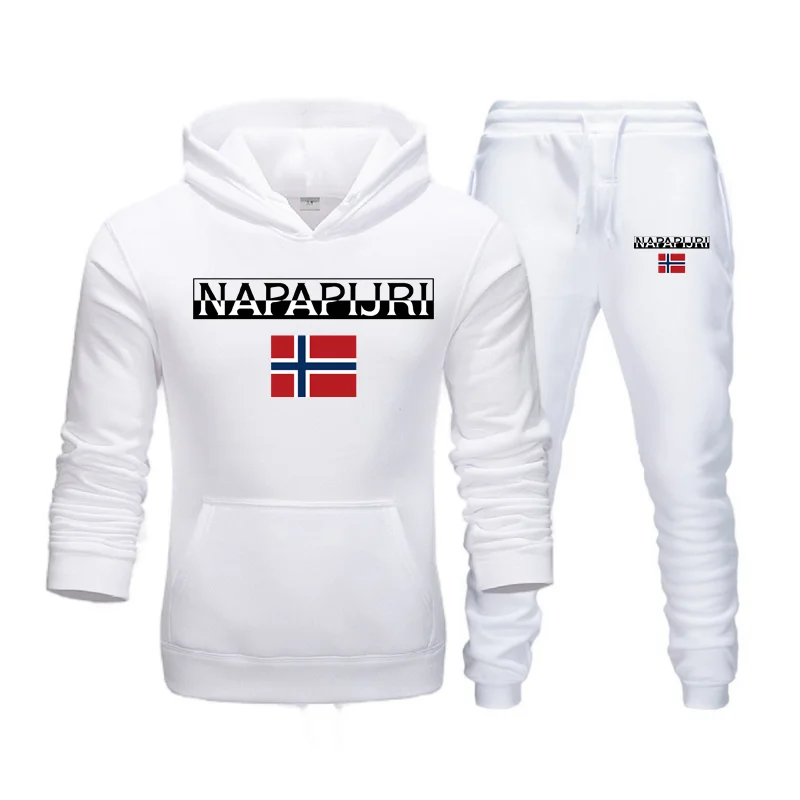 

2021 Brand Men Sets Tracksuit Autumn New Men's Hoodies + Sweatpants Two Piece Suit Hooded Casual Sets Male Clothes