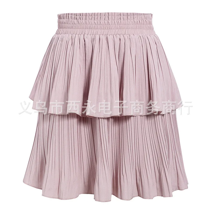 

2020 Women Summer Skirt Bohemian Sexy Korean Fashion Casual Mini Skirt Pink Kawaii