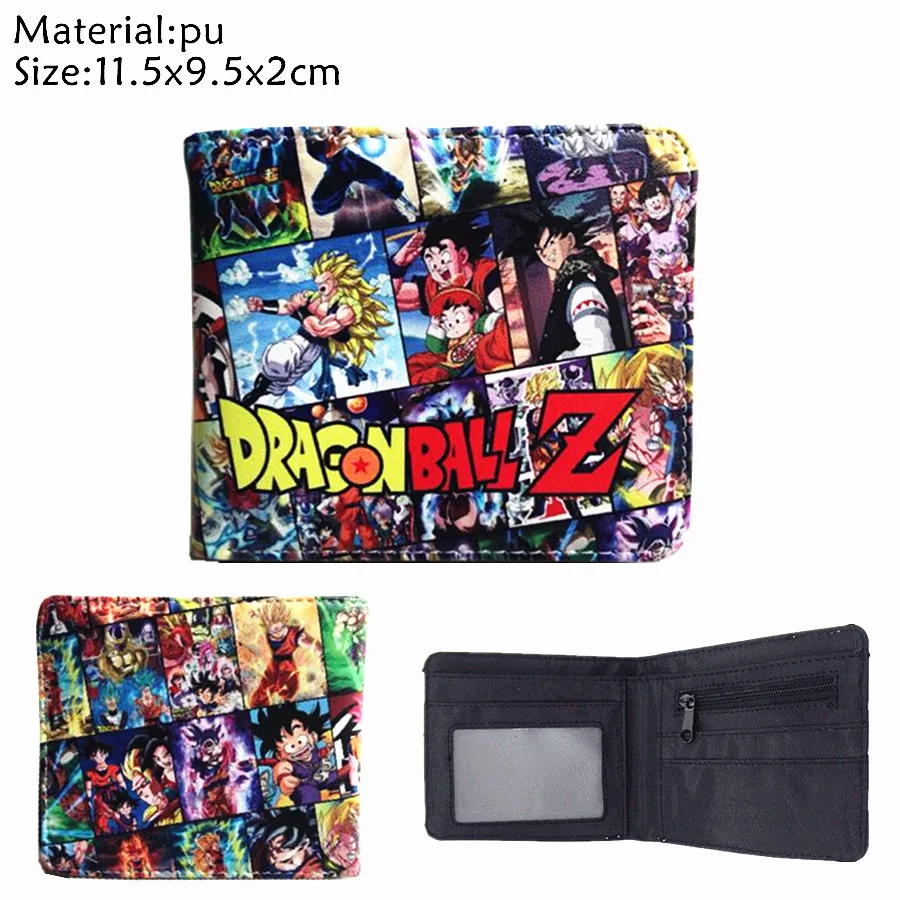 Аниме Dragon Ball Z кошелек Супер Saiyan Goku Vegetto для мальчиков и девочек карман на молнии для монет PU короткий держатель для карт