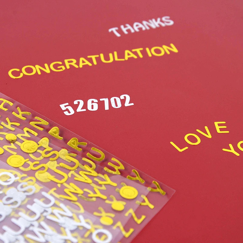 3 листа золотистые/Серебристые фотообои с буквами 0-9 цифры рождественские