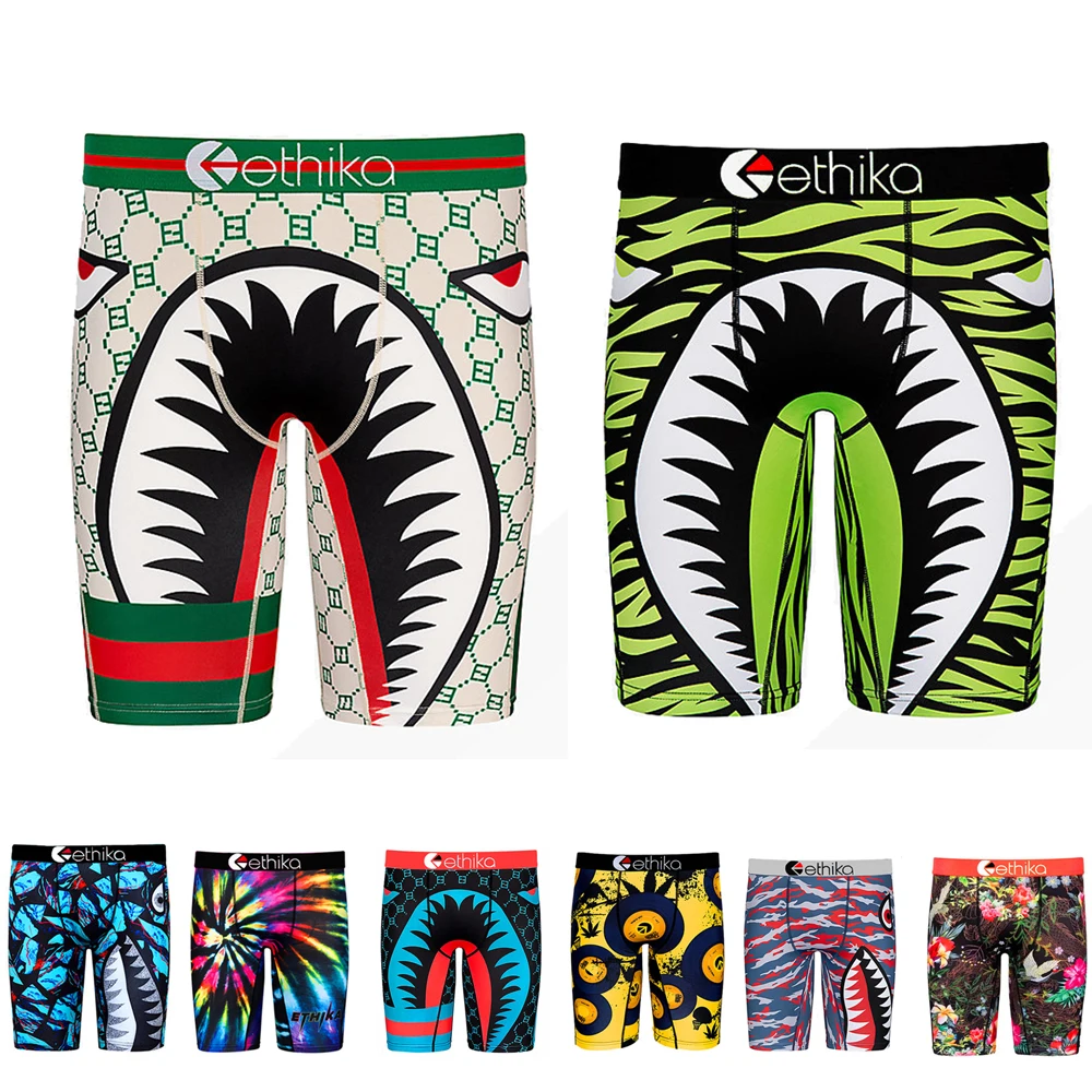 

Модные мужские боксеры Ethika, мужские летние сексуальные боксеры, облегающие пляжные шорты