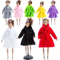 16 bjd doll clothes handmade jacket overcoat soft fur coat for barbie clothes outfits winter top 30cm dolls accessories kid toy