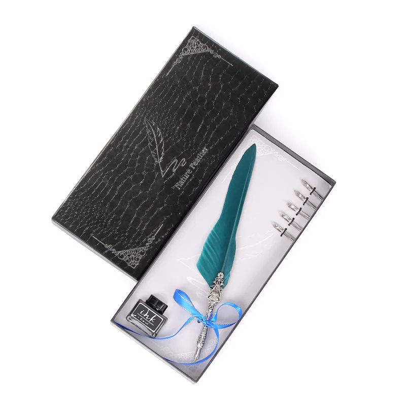 1 Набор новинка каллиграфия перо Dip с 5 перьями подарочная ручка набор чернил