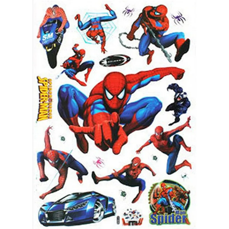 Мальчик любимый человек паук аниме наклейки на стены мстители Супер Герои 3d