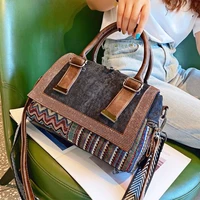 vintage denim womens handbag tote rhinestone ita shoulder bag crossbody luxury brand sac a main fashion bolso grande mujer