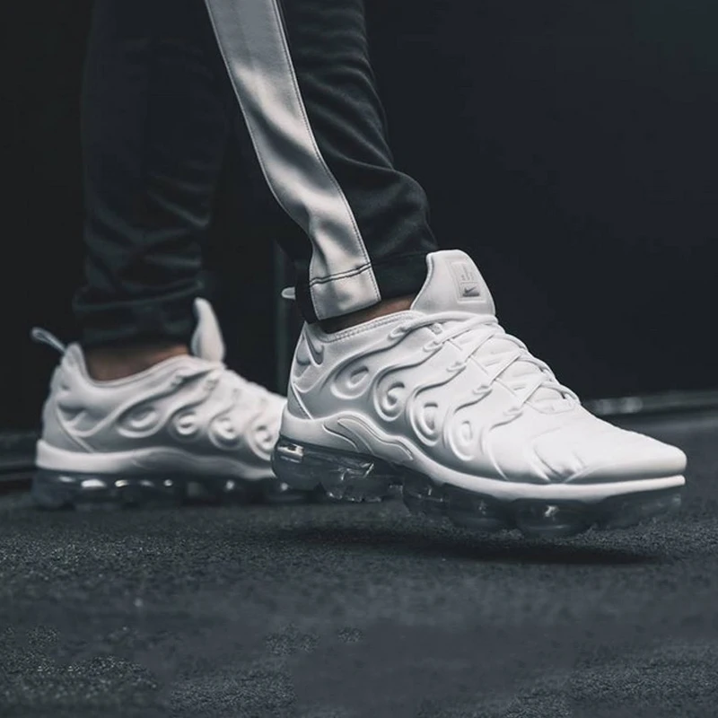 Оригинальные подлинные мужские кроссовки для бега NIKE VAPORMAX PLUS, прочная, индивидуальная, Классическая, Спортивная, дизайнерская обувь,, новинка 924453