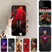marvel iron man phone case hull for samsung galaxy a70 a50 a51 a71 a52 a40 a30 a31 a90 a20e 5g s black shell art cell cove