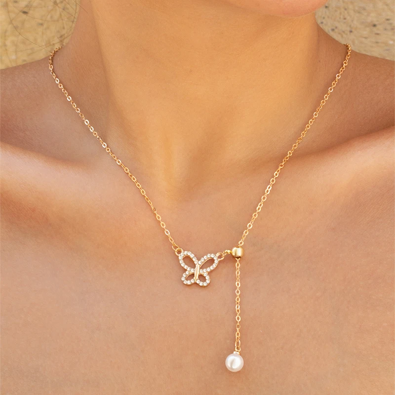 

Модное женское ожерелье с бабочкой, ожерелье с кулоном, ювелирные изделия в стиле бохо, ожерелье с новым дизайном, рождественский подарок, ж...