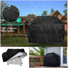 BBQ Grill Cover Black Waterproof   Weber Heavy Duty Anti-Dust Protector For Gas Charcoal Electric Barbecue Grill