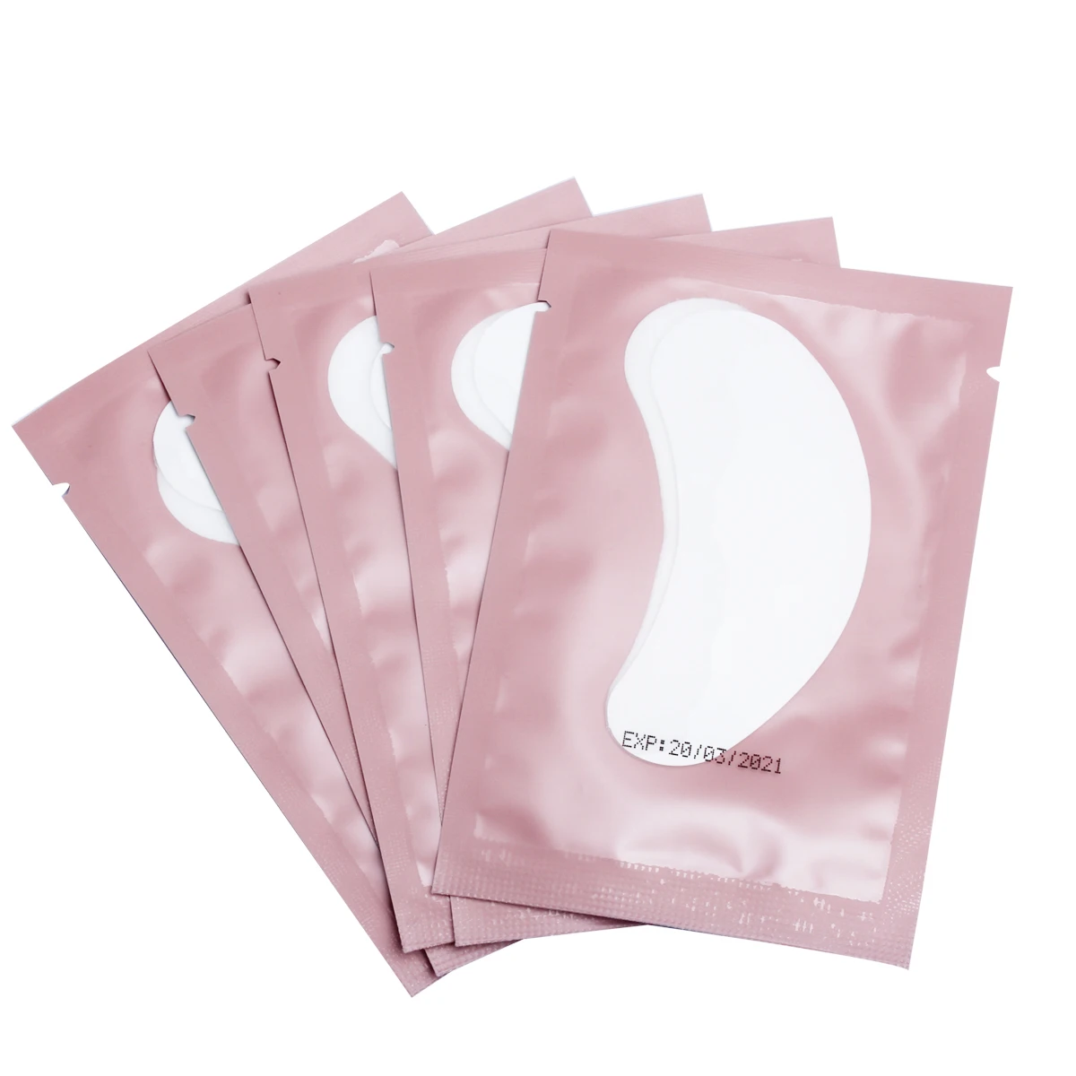 Pink Щеточка для ресниц колодки 50/100/1000 пар Gold под накладки под глаза для наращивания ресниц глаз-Наклейки Инструменты Бумага-Патчи поставки без ворса - Цвет: Pink