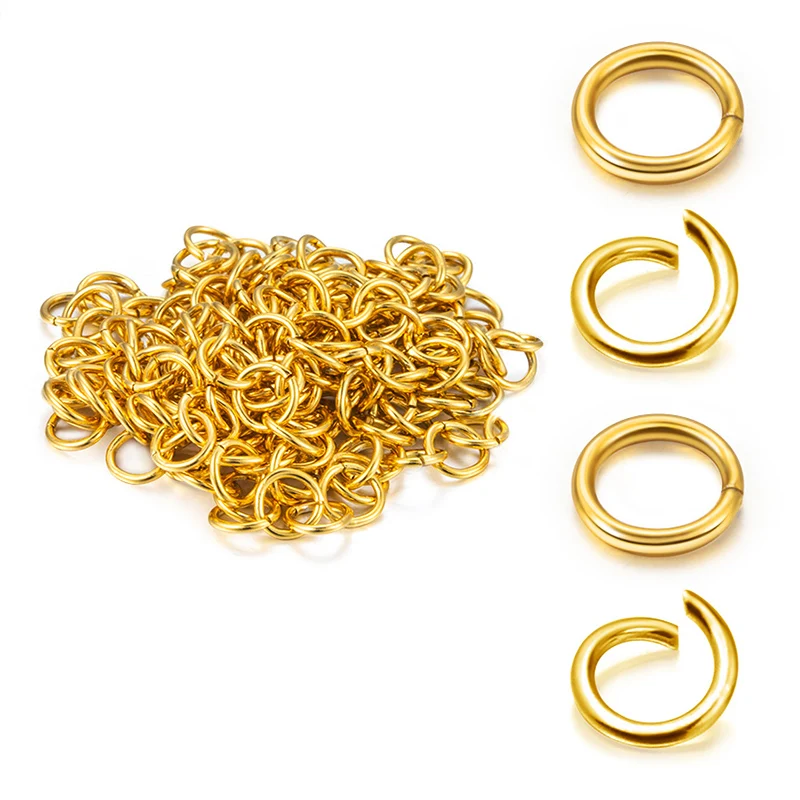 

Золотое открытое соединительное кольцо с одной петлей, разрезные кольца-соединители для бижутерии «сделай сам», аксессуары для поделок, 100 ...